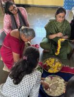 Flower Garland making - Kara Seva Shivir 2025, SCM Shirali - Day 6 (02 Jan 2026) Pictures Courtesy Chitrapur Yuvadhara